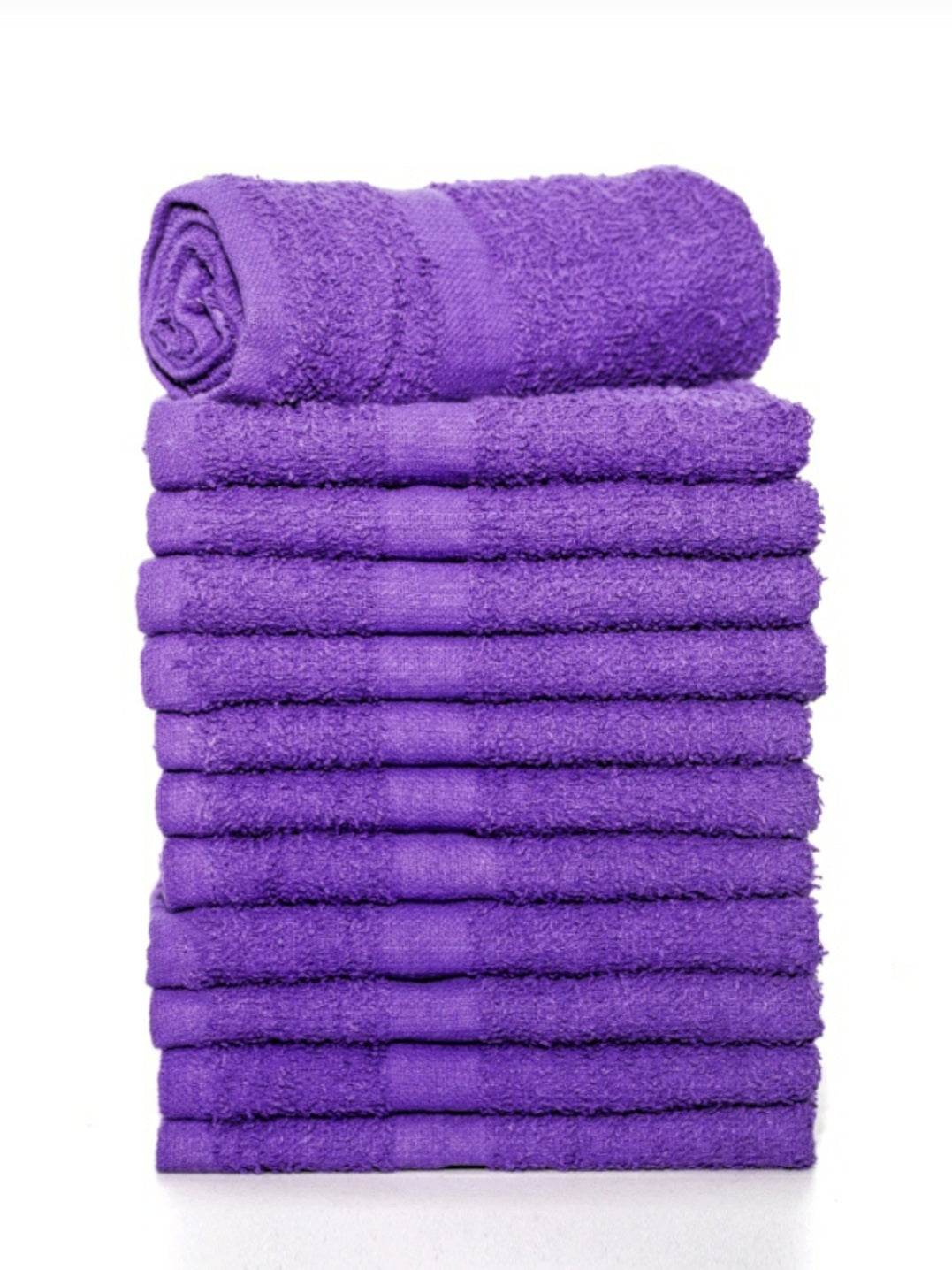 Hand Bath Towels, 100% Cotton - Multipurpose - Nail Salon Towels -| Purple - Cleaning, Bathroom, Kitchen, Spa, Gym, Salon, Restaurants (12 Pack, 16 x 27 inches) by American Towels & Linens