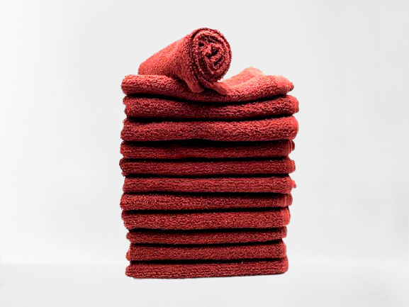 Hand Bath Towels, 100% Cotton - Multipurpose - Commercial Grade | Burgundy - Cleaning, Bathroom, Kitchen, Spa, Gym, Salon, Restaurants (12 Pack, 16 x 27 inches) by American Towels & Linens (Burgundy)