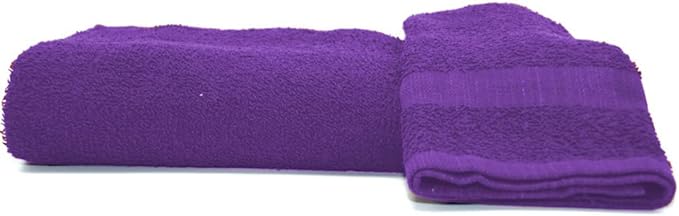 Hand Bath Towels, 100% Cotton - Multipurpose - Nail Salon Towels -| Purple - Cleaning, Bathroom, Kitchen, Spa, Gym, Salon, Restaurants (12 Pack, 16 x 27 inches) by American Towels & Linens